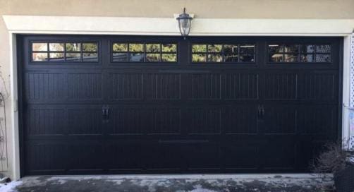 Black garage doors