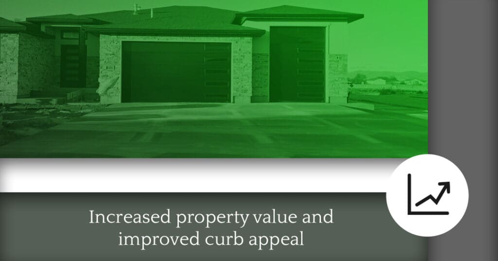 Slide that reads, "increased property value and improved curb appeal."